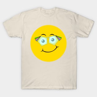 Emoji - rainbow colours face T-Shirt